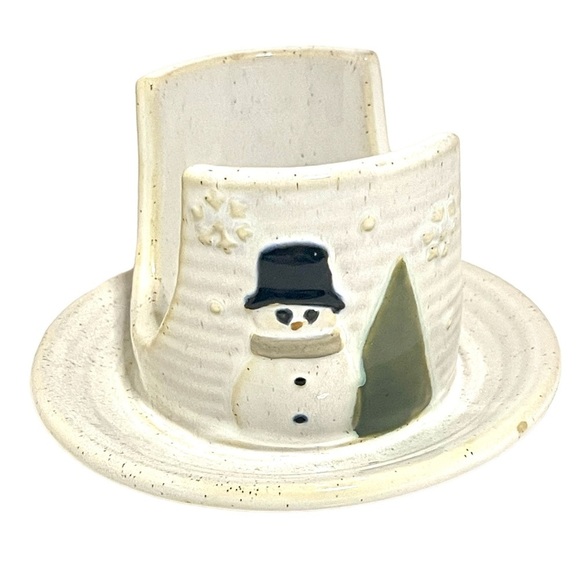 Demdaco Snow Day Ceramic Soap and Sponge Holder - Picture 2 of 5